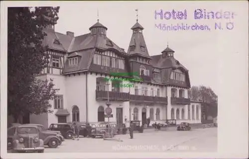 158135 Ansichtskarte Mönichkirchen N.-Ö. Fotokarte Hotel Binder um 1935 Niederösterreich