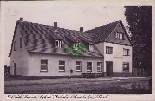 157469 Ansichtskarte Reckahn Kloster Lehnin 1942 Gaststätte zum Dachsbau b. Brandenburg