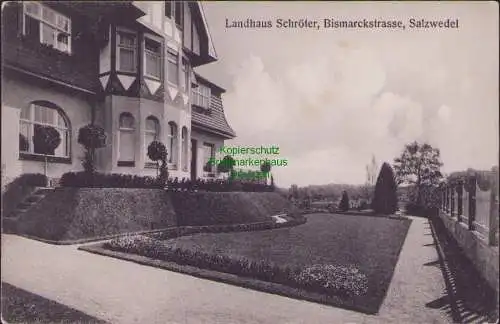 157583 AK Salzwedel Landhaus Schröter Bismarckstrasse um 1910