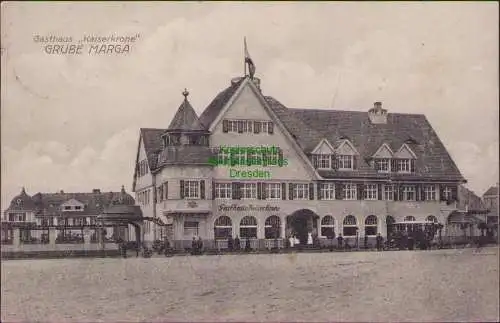 157763 AK Grube Marga 1914 Gasthaus Kaiserkrone