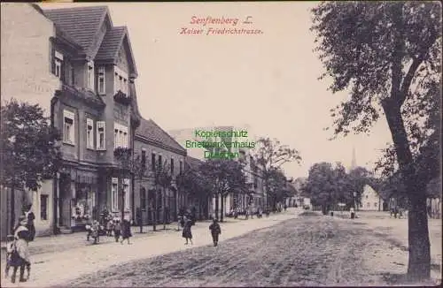 157675 Ansichtskarte Senftenberg L. 1917 Kaiser Friedrichstrasse Verlag Brück & Sohn Meißen