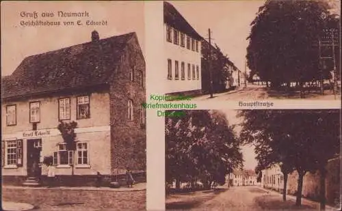 157205 AK Neumark bei Weimar um 1925 Hauptstraße Geschäftshaus E. Eckardt