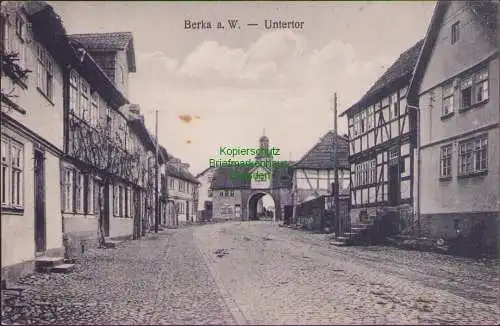 157374 Ansichtskarte Berka a. W. Untertor 1929