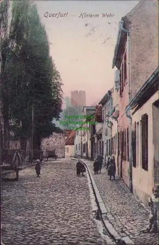 157394 AK Querfurt 1916 Hinterm Wehr Straße Turm