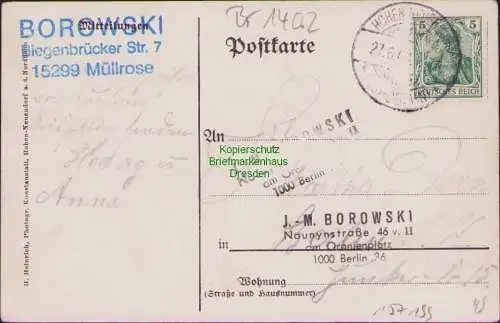 157199 AK Neu Grunewald Kolonie Bergfelde Nordbahn 1908 Schweizer Ziegenmilch