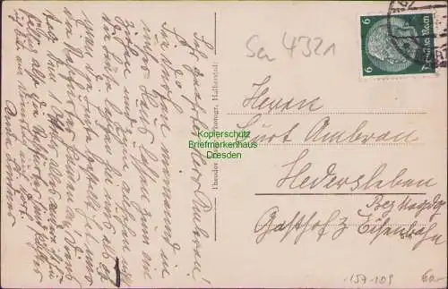 157109 AK Wedderstedt Gasthof zur Eisenbahn 1935 Fremdenzimmer Ausspann Telefon