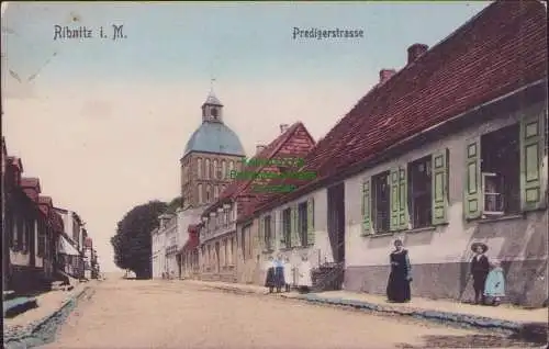 157103 Ansichtskarte Ribnitz i. Meckl. Predigerstrassse 1909