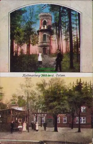 154876 AK Kottmarberg Gasthaus Aussichtsturm Walddorf 1919