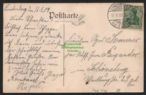 155175 AK Lindenberg bei Berlin 1909 Gasthof zum Deutschen Haus Kirche Pfarrhaus