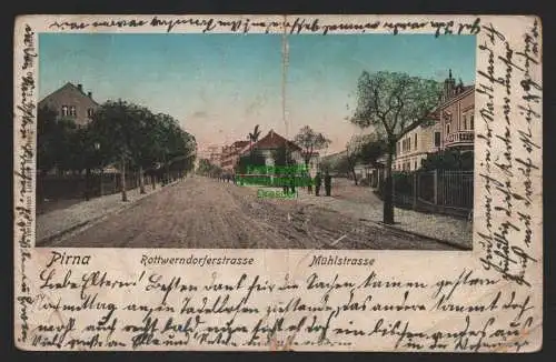 155151 AK Pirna 1905 Rottwerndoorferstrasse Mühlstrasse