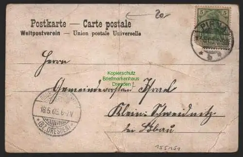 155151 AK Pirna 1905 Rottwerndoorferstrasse Mühlstrasse