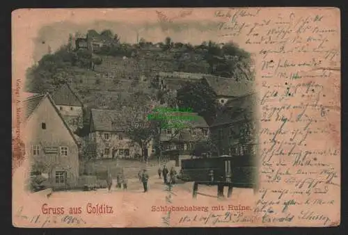 155139 AK Colditz Schlobachsberg mit Ruine