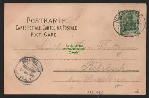 155153 AK Dackel Wiege Die kleine Wärterin Litho 1905