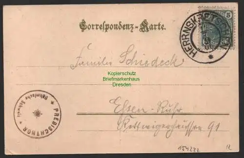 154222 AK Edmundsklamm Böhm Schweiz Wasserfälle 1907 Herrnskretschen