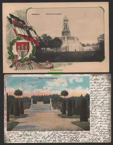 154137 Ansichtskarte Hamburg Bismarck Denkmal 1916 1902