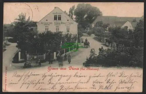 154029 AK Diera bei Meissen Restaurant König Albert Eiche 1899 Brück & Sohn 202