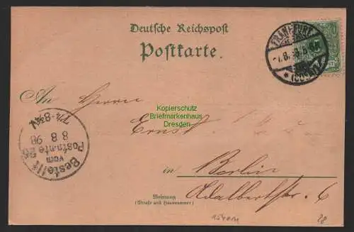 154011 AK Frankfurt Oder Litho 1898 Elektr. Werke Regierungsstrasse