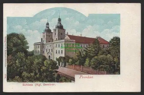 154049 AK Proskau Proszkow Oberschlesien um 1905 Schloss Kgl. Seminar