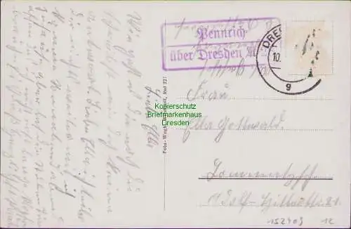 152409 AK Klipphausen bei Wilsdruff Gasthof um 1940 Landpoststempel Pennrich