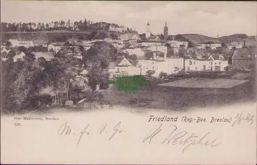 152506 Ansichtskarte Friedland Reg.-Bez. Breslau Wüstegiersdorf 1899