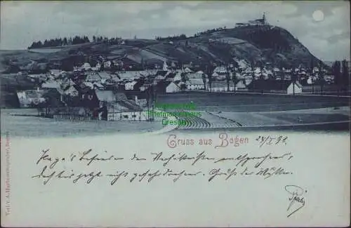 152420 Ansichtskarte Bogen 1898 Mondscheinkarte nach Burgfarnbach