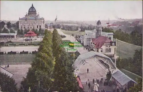 152394 Ansichtskarte Görlitz 1905 Gewerbe- u. Industrie Ausstellung Cafe Hohenzollern Stadt