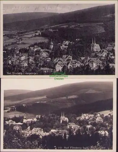 152372 2 Ansichtskarte Bad Flinsberg Isergebirge 1942