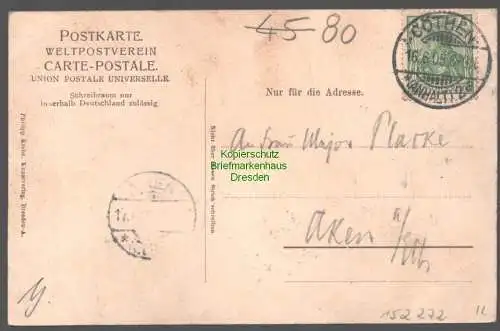 152272 AK Dresden 1906 Kgl. Finanzministerium Schwalbe Elbe  Augustusbrücke