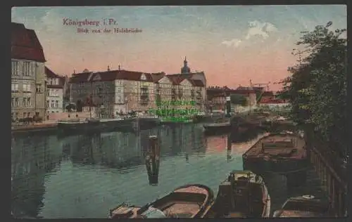 152023 Ansichtskarte Königsberg Opr. 1924 Blick vonm der Holzbrücke