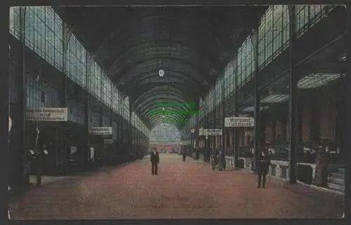 152010 Ansichtskarte Breslau Wroclaw um 1925 Hauptbahnhof Verkehrshalle Wartesaal