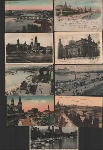 151924 9 Ansichtskarte Dresden Litho Belverdere Landeplatz 1899 Kunstakademoe Hofkirche