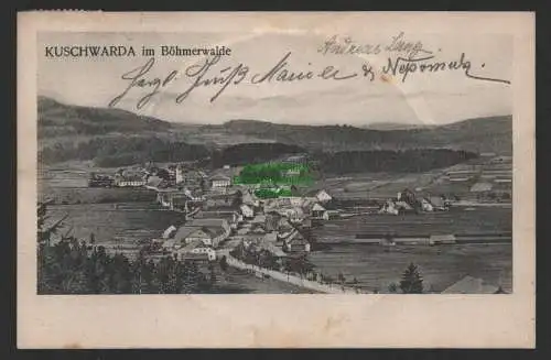 151869 Ansichtskarte Kuschwarda im Böhmerwalde Strazny 1907