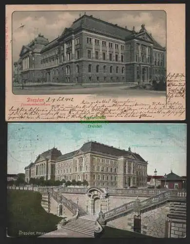 151750 2 Ansichtskarte Dresden 1902 1912 Kgl. Finanzministerium