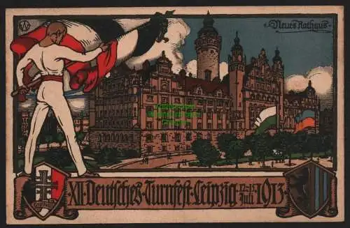 149788 Ansichtskarte Leipzig Privatganzsache 1913 XII. Deutsches Turnfest PP 27 C 191 /03