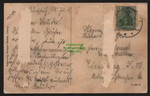 149786 AK Güntheritz bei Rackwitz 1914 Gasthaus Fürst Blücher