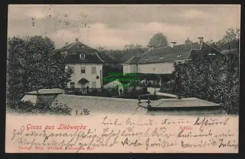 149835 Ansichtskarte Liebwerda Schloss 1901