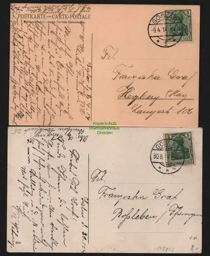 149803 2 Ansichtskarte Goslar am Harz 1914 Hotel Achtermann Kaiserhaus