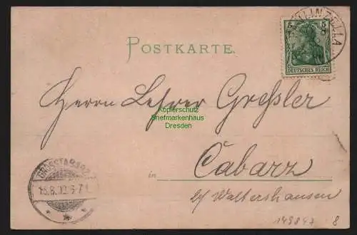 149847 AK Klosterruine Paulinzella 1902 Seidenkarte