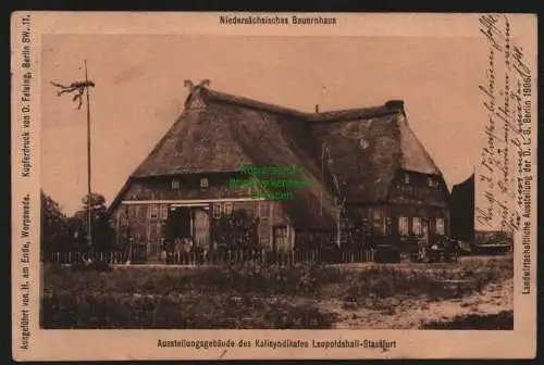 149807 Ansichtskarte Stassfurt Leopoldshall 1907 Niedersächsisches Bauernhaus