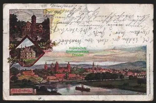 149977 Ansichtskarte Aschaffenburg 1906