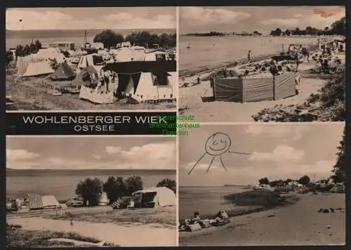 149925 Ansichtskarte Wohlenberger Wiek Wismarbucht Ostsee Zeltplatz 1970