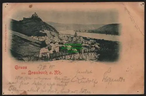 149824 Ansichtskarte Braubach a. Rhein 1900