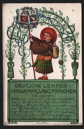 149869 Ansichtskarte Deutsche Lehrerversammlung München 1906