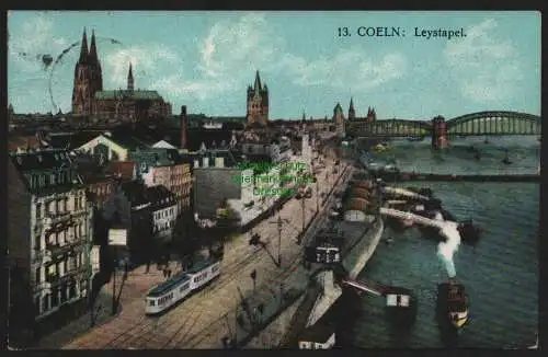 149758 Ansichtskarte Köln Leystapel Panorama 1914