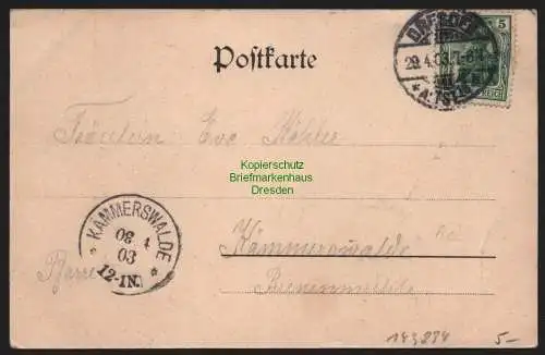 149894 AK Schonermühle bei Dresden 1903 Zschoner Mühle Zschonergrund