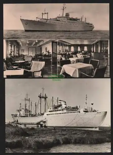 149926 2 Ansichtskarte Urlauberschiff MS Völkerfreundschaft 1967 1971 Traditionsschiff