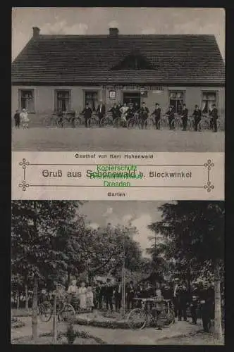 148022 Ansichtskarte Schönewald bei Blockwinkel 1912 Gasthof zur Erholung Landsberg Warthe