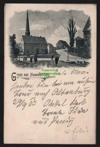 147977 AK Neuenmörbitz Langenleuba-Niederhain Kirche 1903 Altenburg