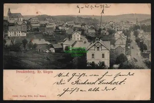 148178 Ansichtskarte Freudenberg Kr. Siegen Siegerland 1907