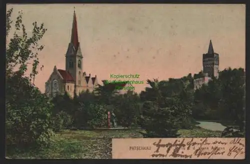 144557 AK Patschkau Paczkow 1905 Kirche und neue Anlagen